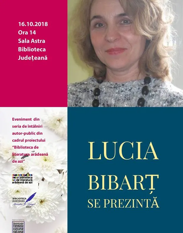 Arad: Scriitoarea Lucia Bibarț, președintele Ligii Scriitorilor din România, filiala Arad, se prezintă, marți, cititorilor