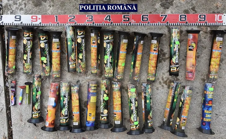 Arad: Peste 2.000 de materiale pirotehnice, confiscate de către polițiști în ultimele ore
