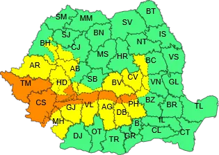Arad: Coduri galbene și portocalii de ninsori și viscol în vestul țării. Ce se anunță pentru Arad