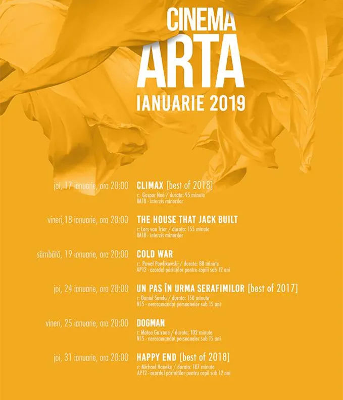 Arad: Reîncep proiecțiile la CINEMA ARTA din centrul municipiului Arad: 2 premiere în 3 zile