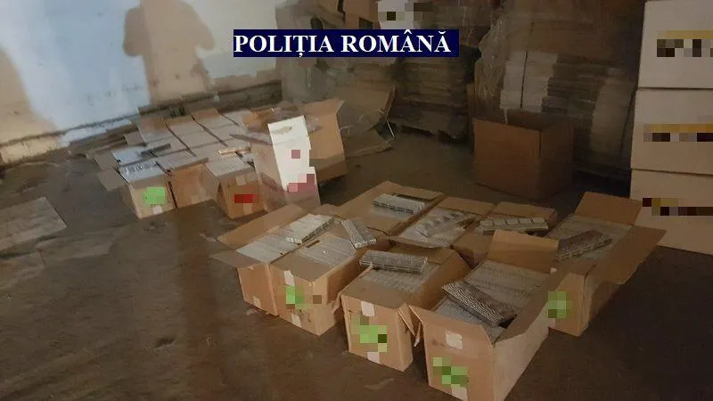 Arad: AUDIO FOTO Depozit de contrandă, descoperit în municipiul Arad. Țigări de circa 800.000 euro, confiscate