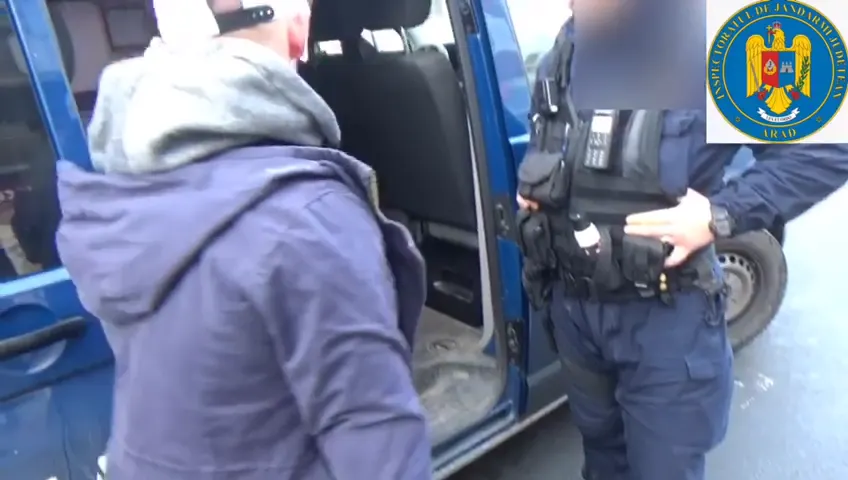 Arad: AUDIO VIDEO Momentul în care jandarmii din Arad prind traficanți de țigări care se pregăteau să alimenteze piața cu marfă de contrabandă