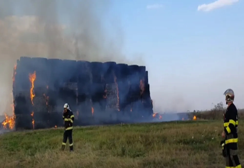 Incendiu puternic în vestul țării, pompierii au o misiune dificila