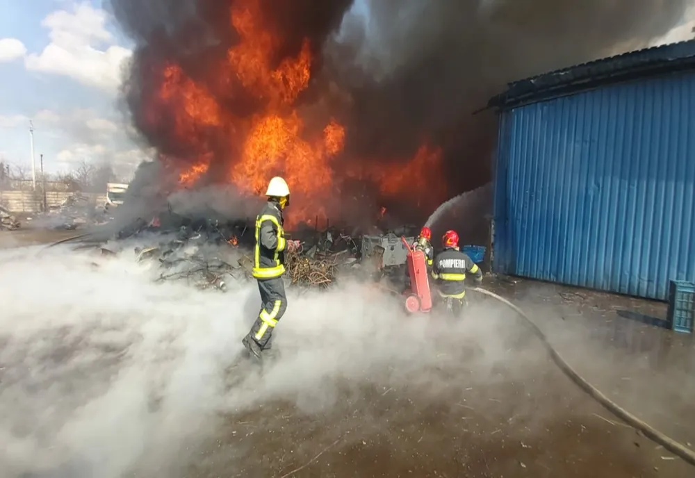 Incendiu puternic pe Câmpul Liniștii. Video