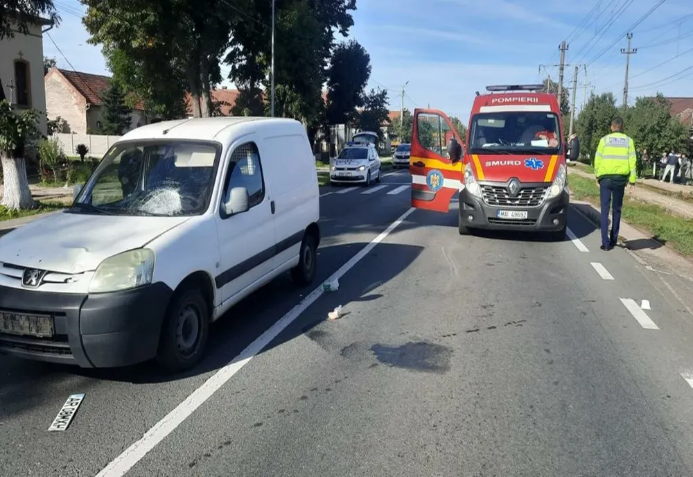 Accident grav pe DN7, femeie de 83 de ani grav rănită