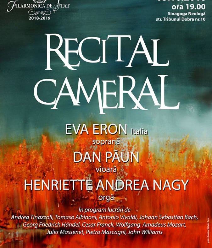 Arad: Concert în Sinagoga Neologă cu soprană din Italia, miercuri