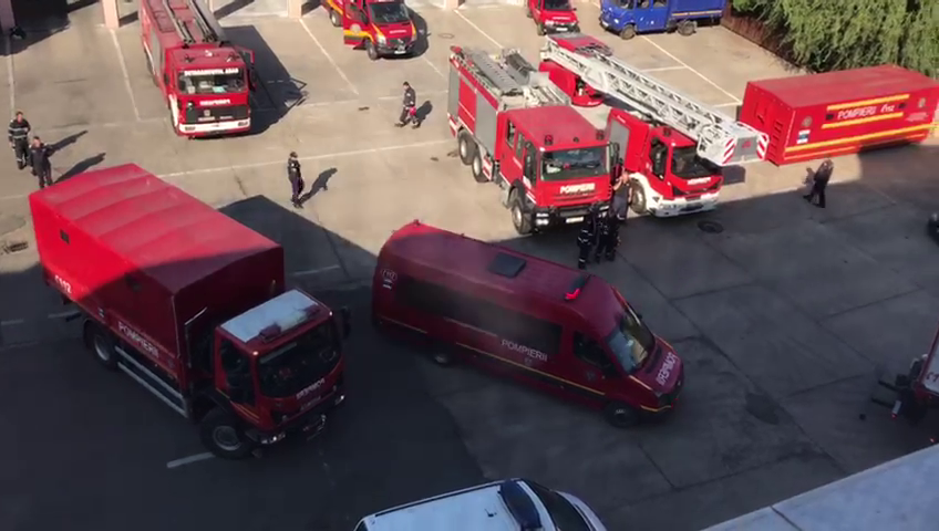 Arad: 159 de pompieri și medici SMURD din cadrul ISU Arad, cu zeci de mijloace, în exercițiul național SEISM 2018 la București