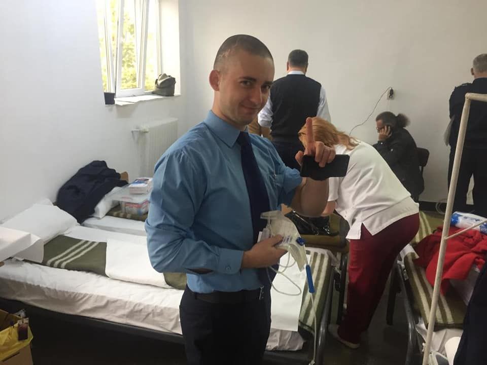 Arad: Câteva zeci de jandarmi au donat sânge pentru a salva vieți