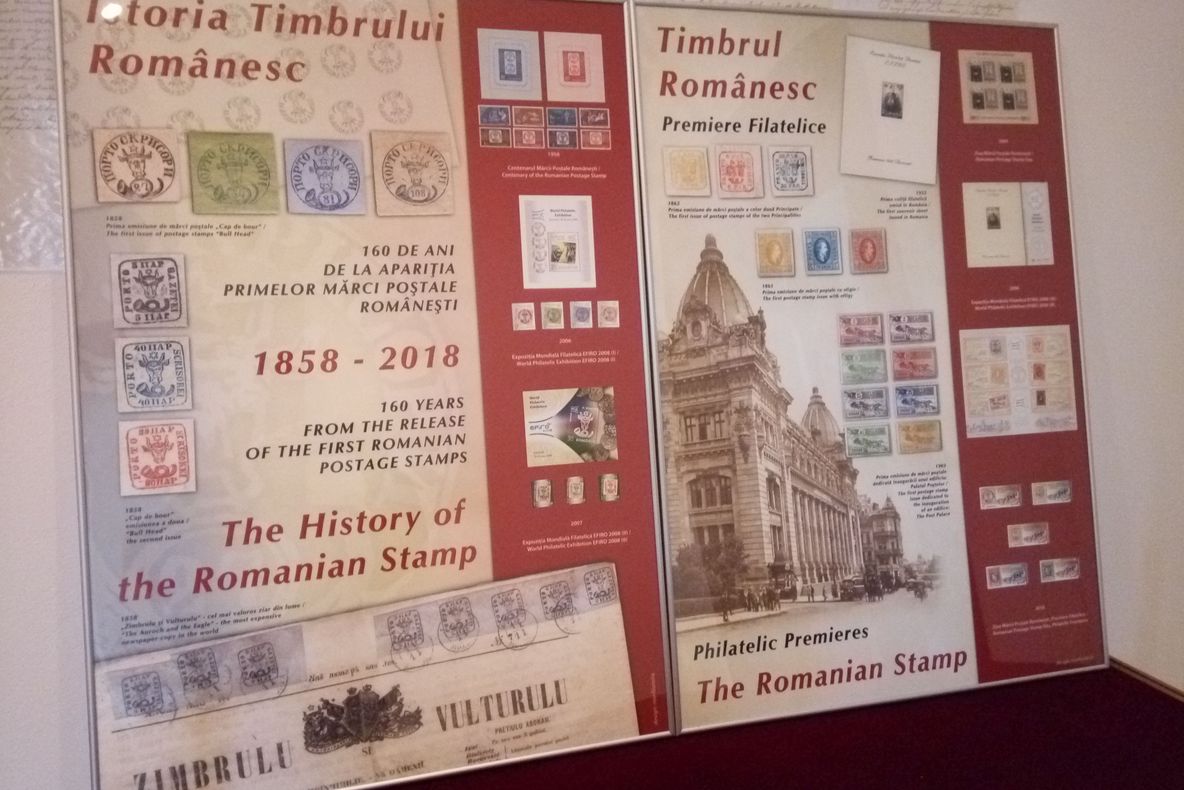 Arad: Expoziția „Istoria timbrului românesc “, 160 de ani de la apariția primelor mărci poștale românești și 100 de ani de la Marea Unire. Când a apărut primul timbru în România