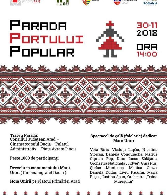 Arad: 1.228 de arădeni vor mărșălui în porturi populare prin centrul Aradului. Exact câți arădeni au mers la Alba Iulia în 1918