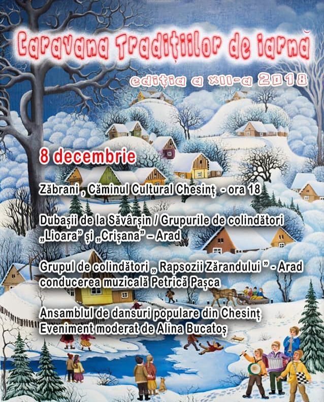 Arad: Caravana Tradițiilor de Iarnă începe sâmbătă, 8 decembrie. Ajunge prin 14 localități. POGRAMUL COMPLET