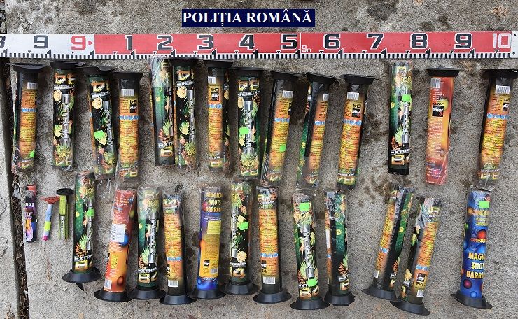 Arad: Peste 2.000 de materiale pirotehnice, confiscate de către polițiști în ultimele ore