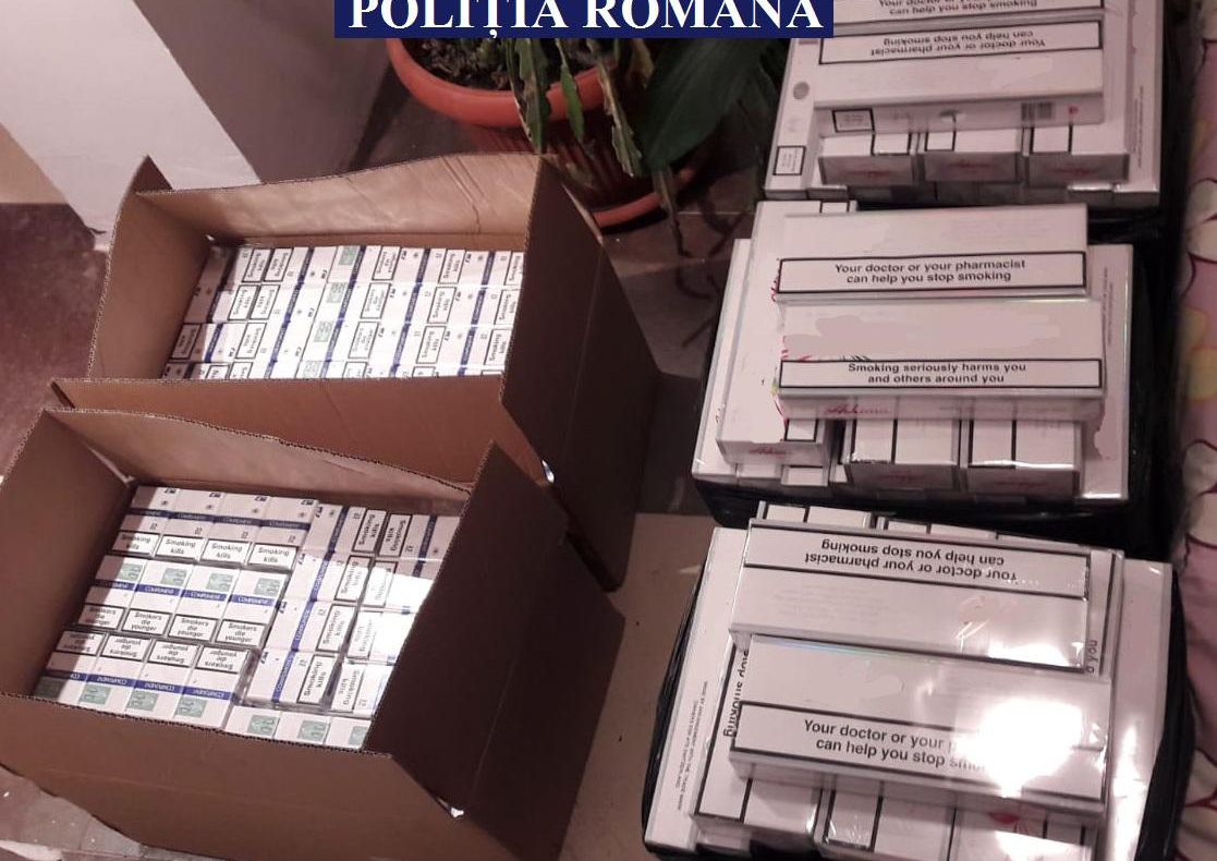 Arad: 51.600 de țigări de contrabandă, confiscate, marți, dintr-o casă din municipiul Arad