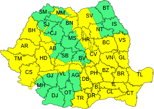 Arad: Cod galben de vânt puternic până sâmbătă la ora 16