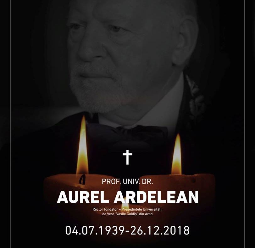 Arad: AUDIO O stradă importantă din Arad a primit numele prof. univ. dr. Aurel Ardelean, de numele căruia se leagă învățământul universitar privat din România