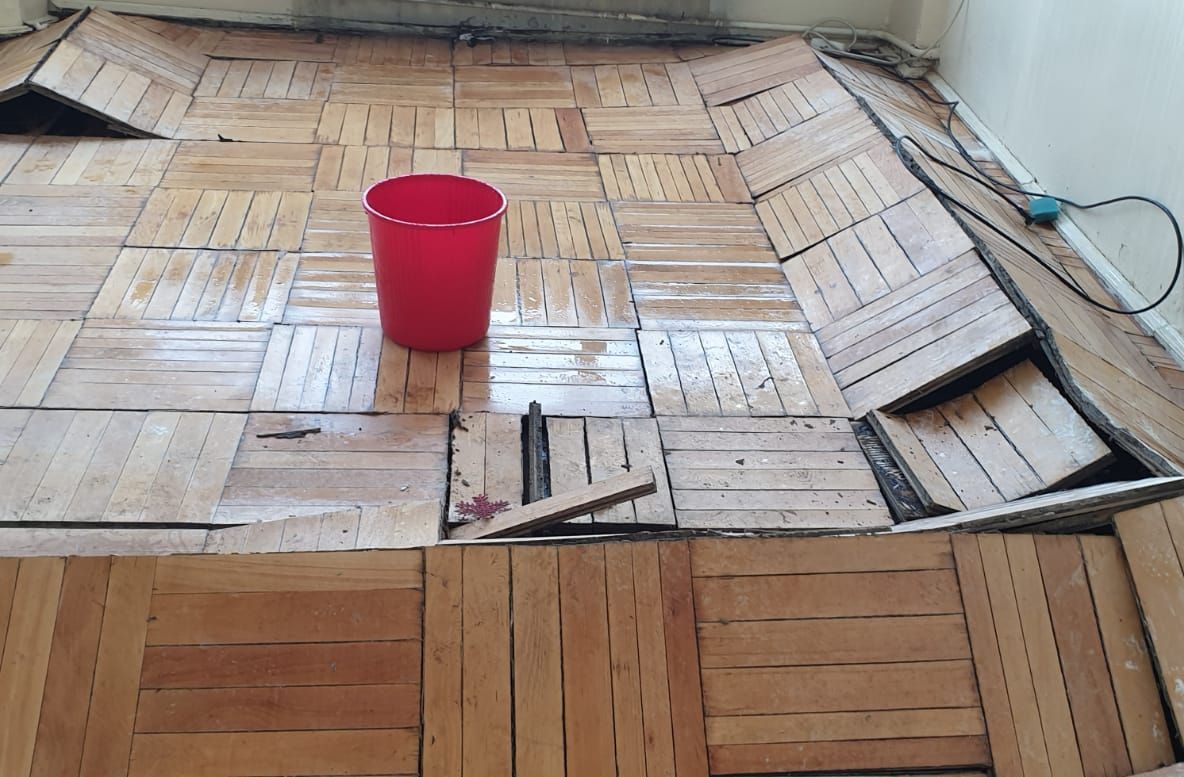 Arad: AUDIO FOTO VIDEO O școală din Arad, inundată complet cu 2 săptămâni înainte de începerea cursurilor. În unele clase, parchetul s-a umflat și trebuie înlocuit. Cauza