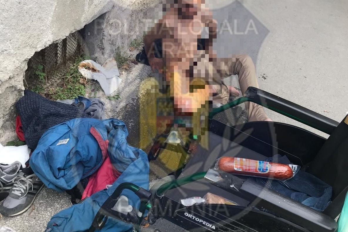 Arad: Cerșetor pe jumătate dezbrăcat, amendat la Arad. Cum atrăgea mila trecătorilor