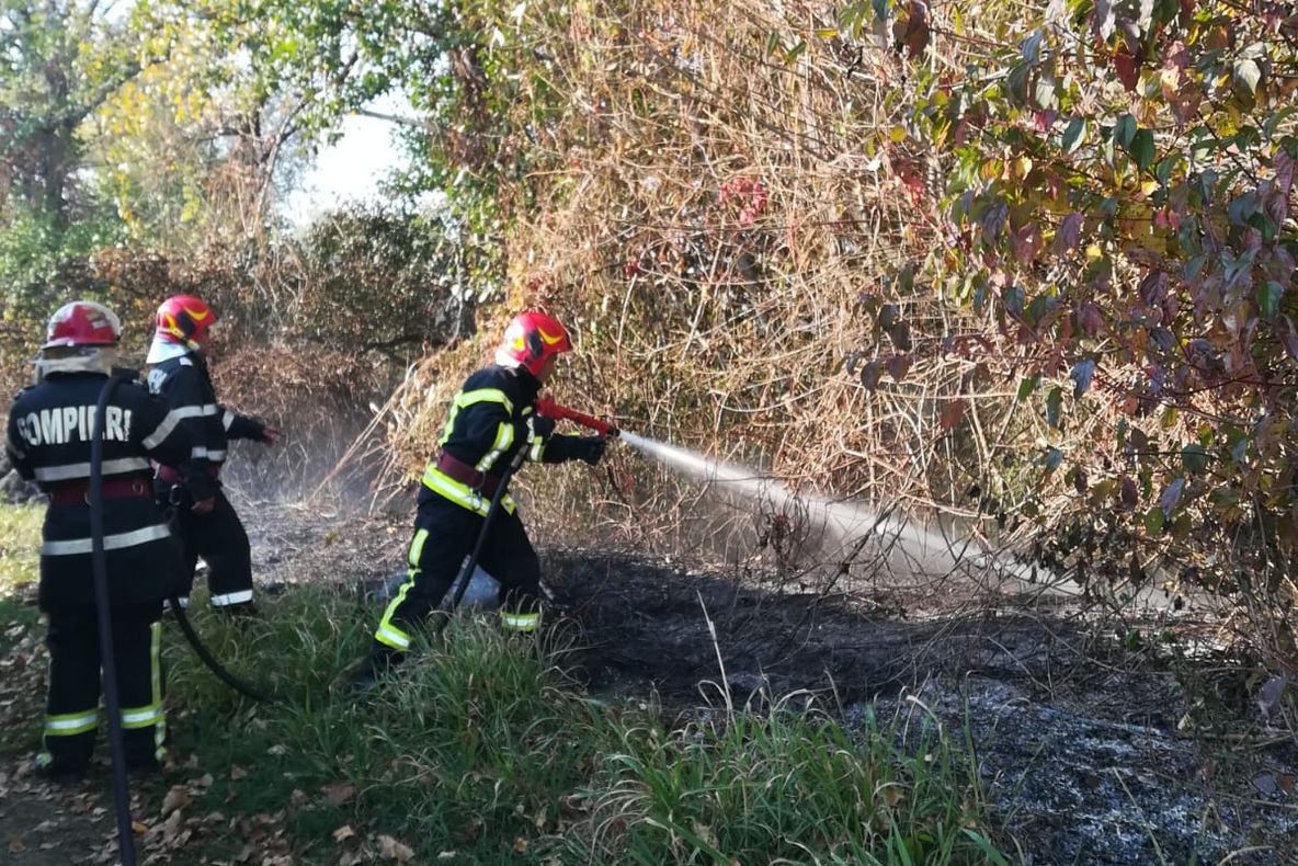 Arad: AUDIO FOTO Câteva zeci de incendii de vegetație uscată, resturi vegetale și deșeuri, în județul Arad, în mai puțin de 2 luni