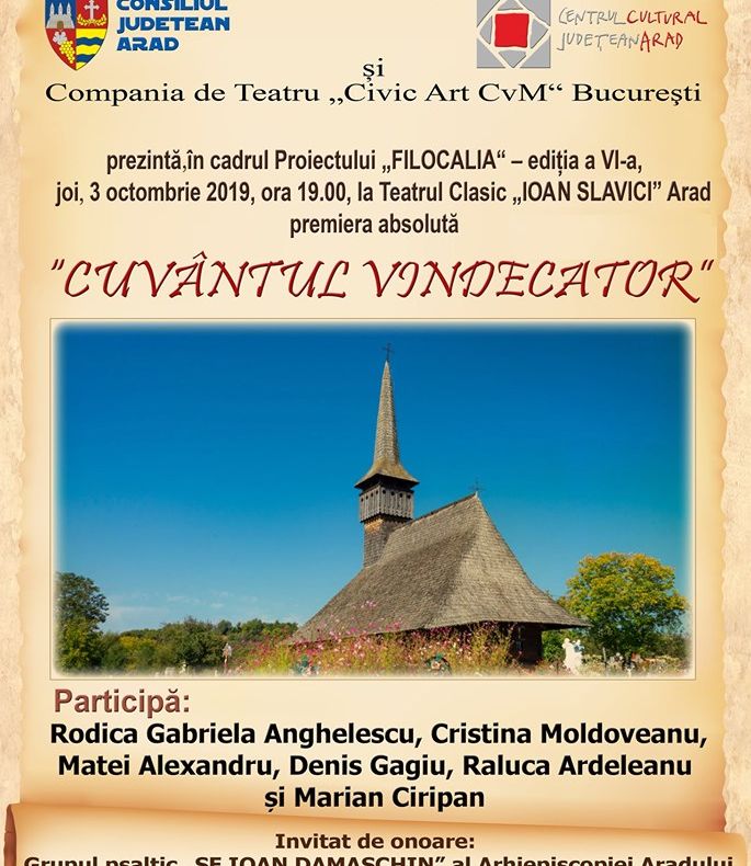 Arad: Festivalul Filocalia aduce, în premieră, joi, la Arad spectacolul creștin "Cuvântul Vindecător"
