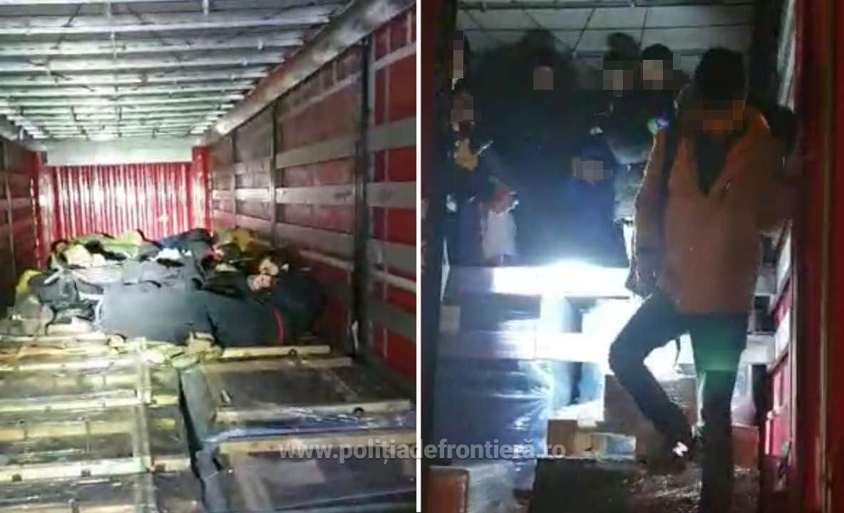 Arad: 28 de migranți, descoperiți când încercau să iasă ilegal din România, într-un camion din Turcia sau pe jos, chiar peste câmp