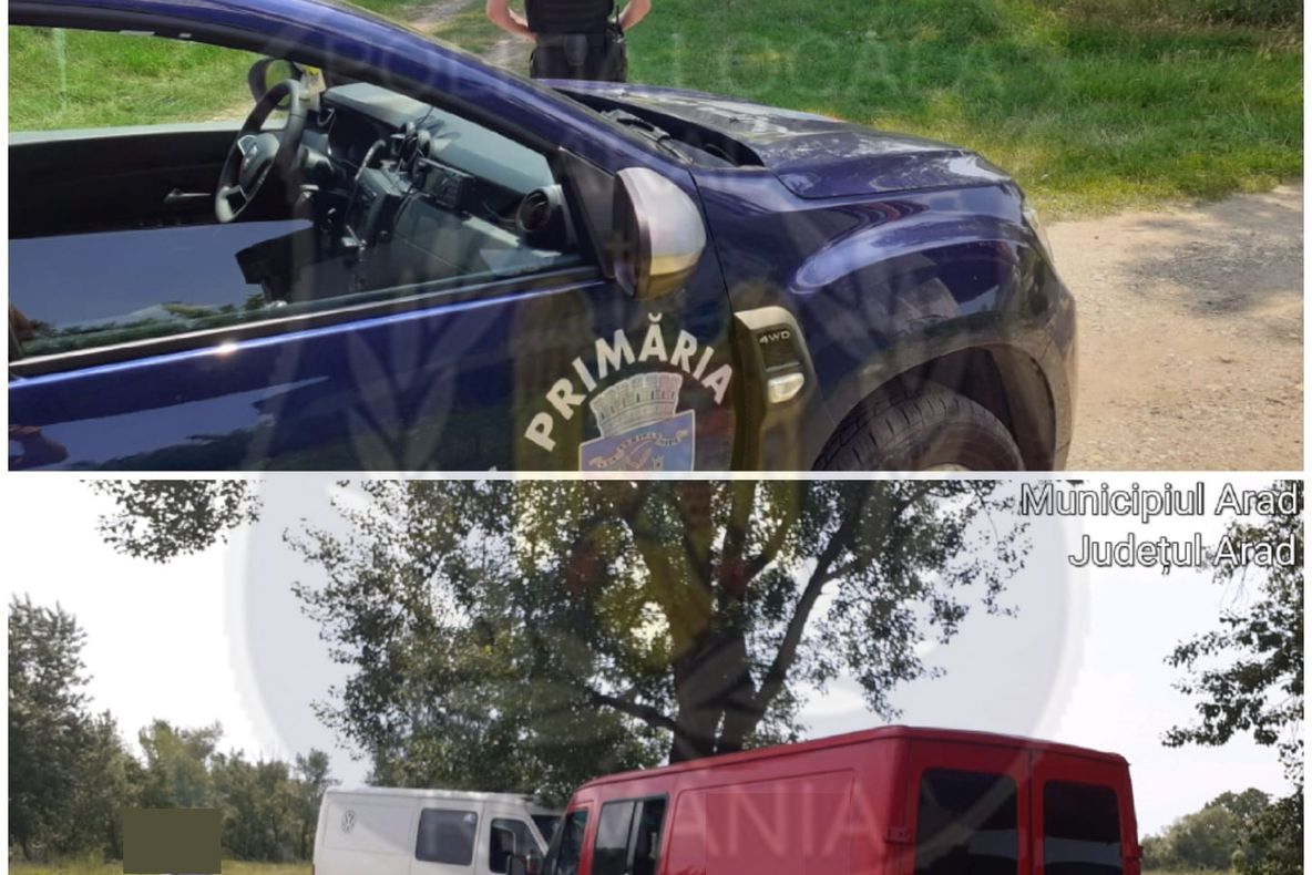 Arad: Caravană de mașini din Sălaj, evacuată de pe domeniul public din Arad
