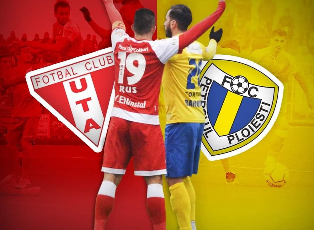 Arad: AUDIO VIDEO Primul meci al UTEI Arad după reluarea campionatului, proiectat în Piața Avram Iancu din centrul municipiului Arad