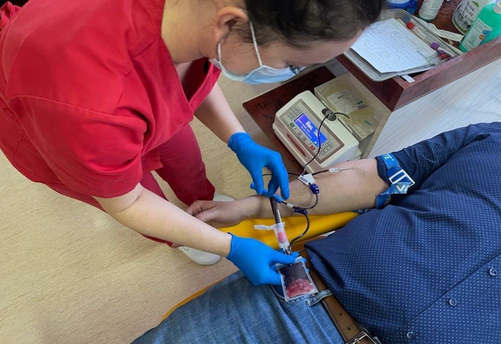 Politiștii arădeni, donatori de  plasmă și sânge