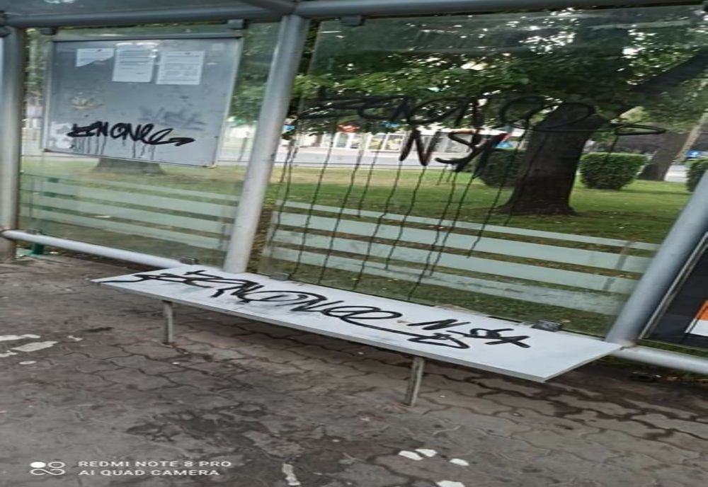 Flori furate şi stație de tramvai vandalizată