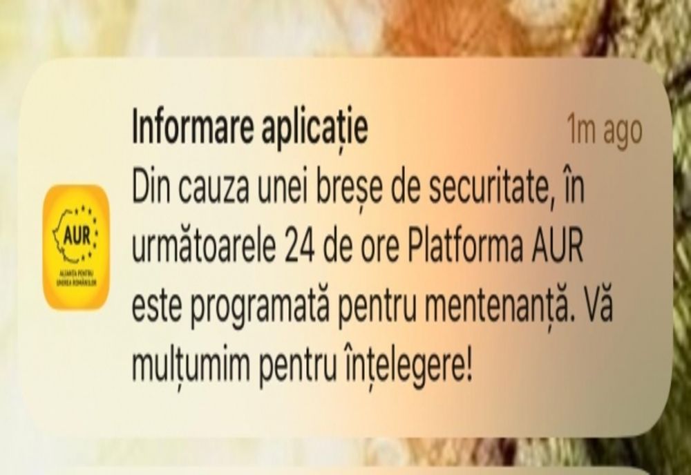 Aplicația mobilă a Alianței pentru Unirea Românilor a fost suspendată. Autoritățile au început o anchetă
