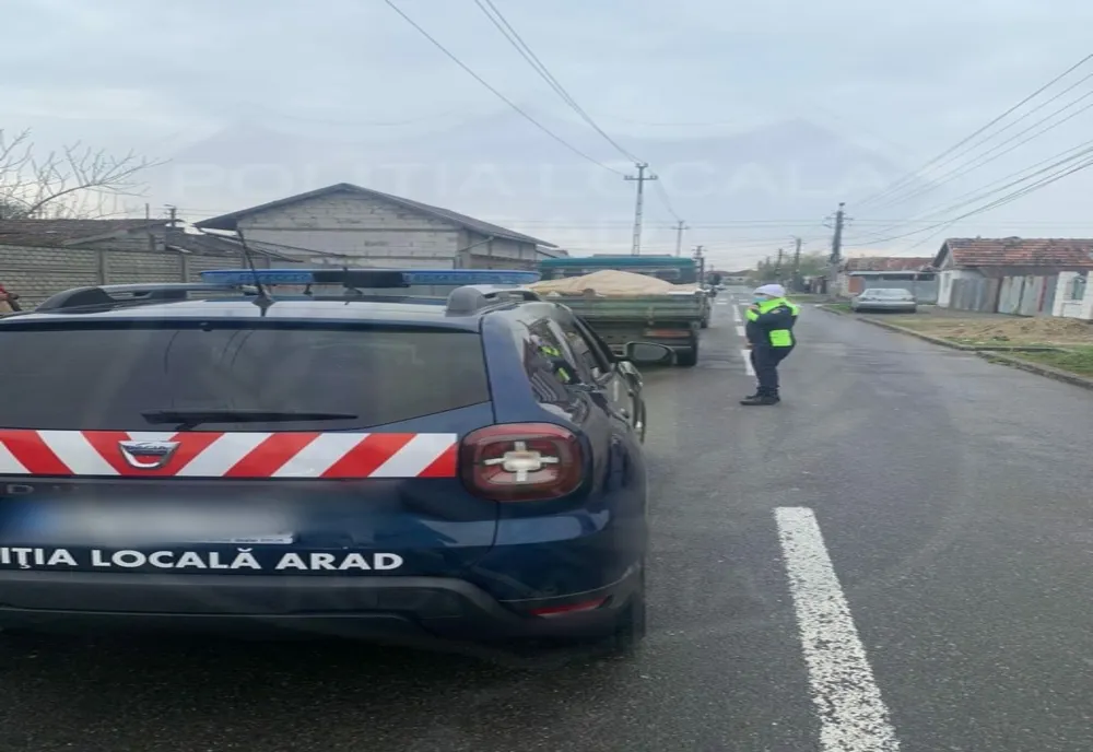 Amendă de 10.000 de lei pentru un bărbat care transporta ilegal moloz cu camioneta