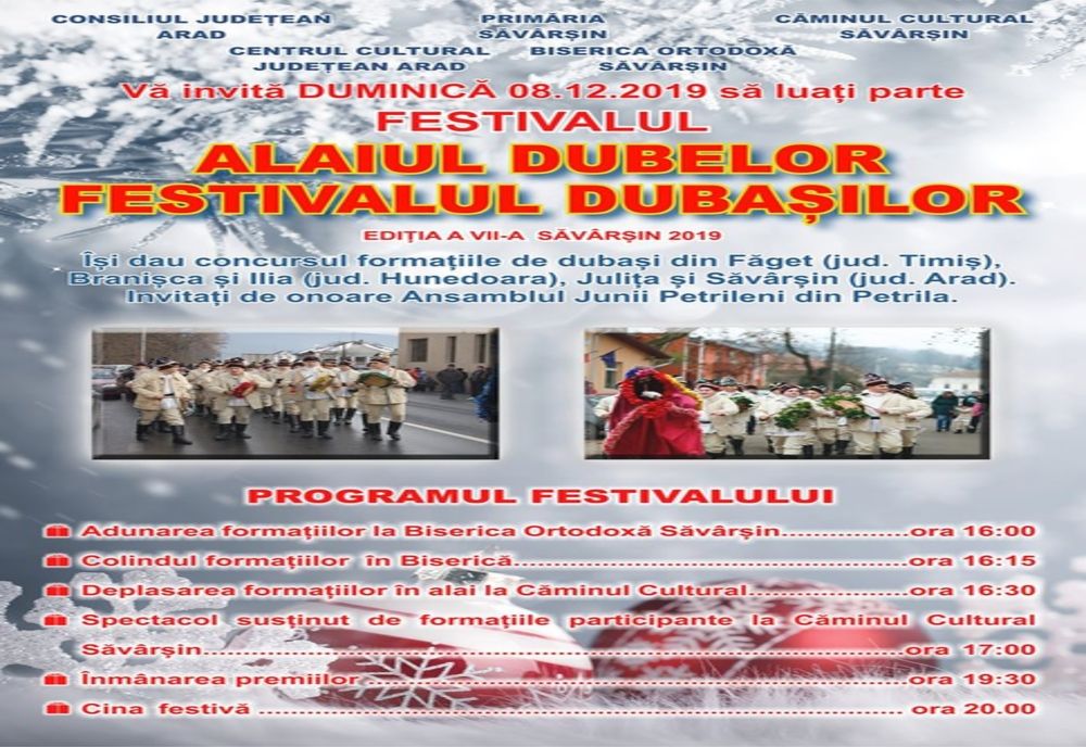 Arad: AUDIO Festivalul "Alaiul Dubelor Festivalul Dubaşilor", duminică, la Săvârșin, cu colindătorii preferați ai Regelui Mihai I