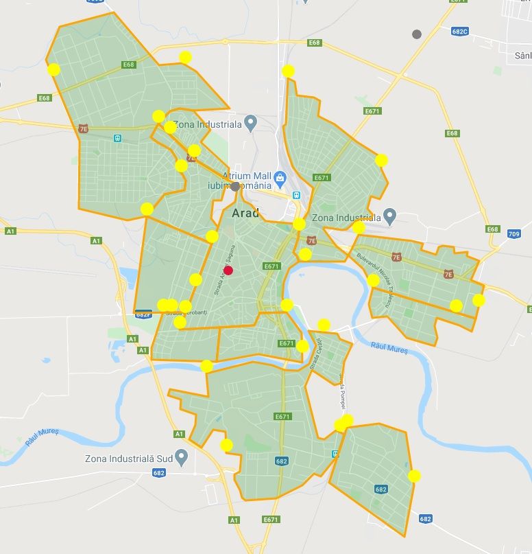 Harta_zone Arad