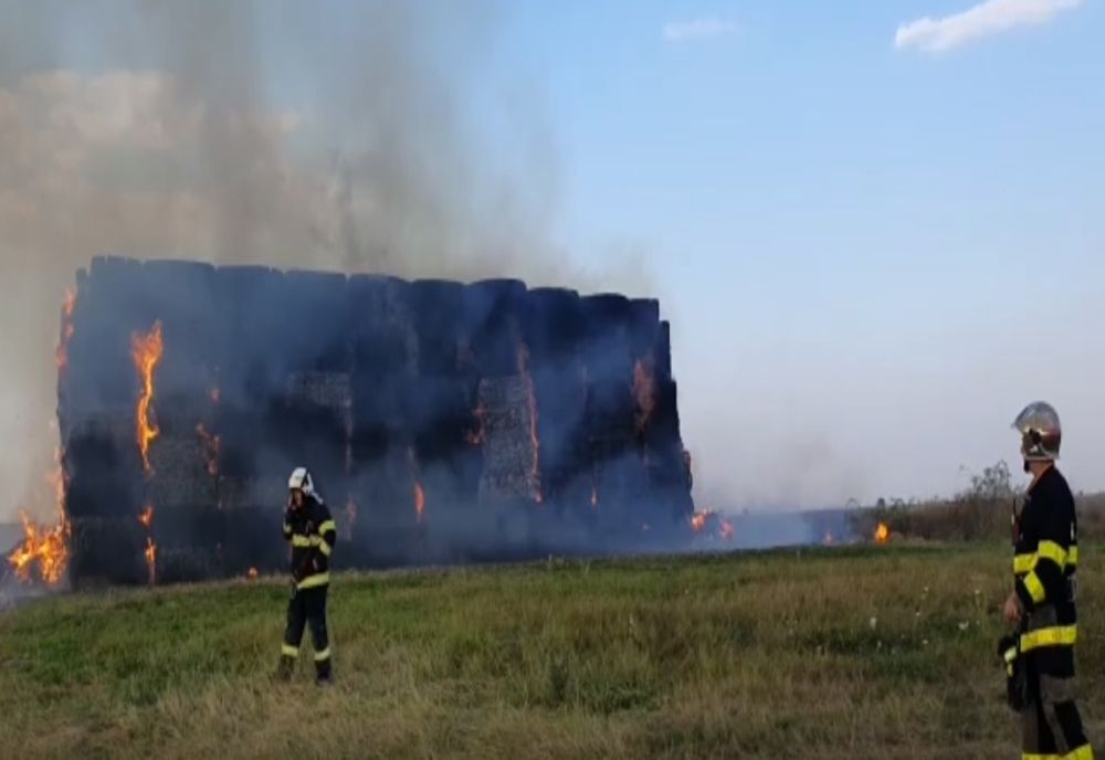 Incendiu puternic în vestul țării, pompierii au o misiune dificila