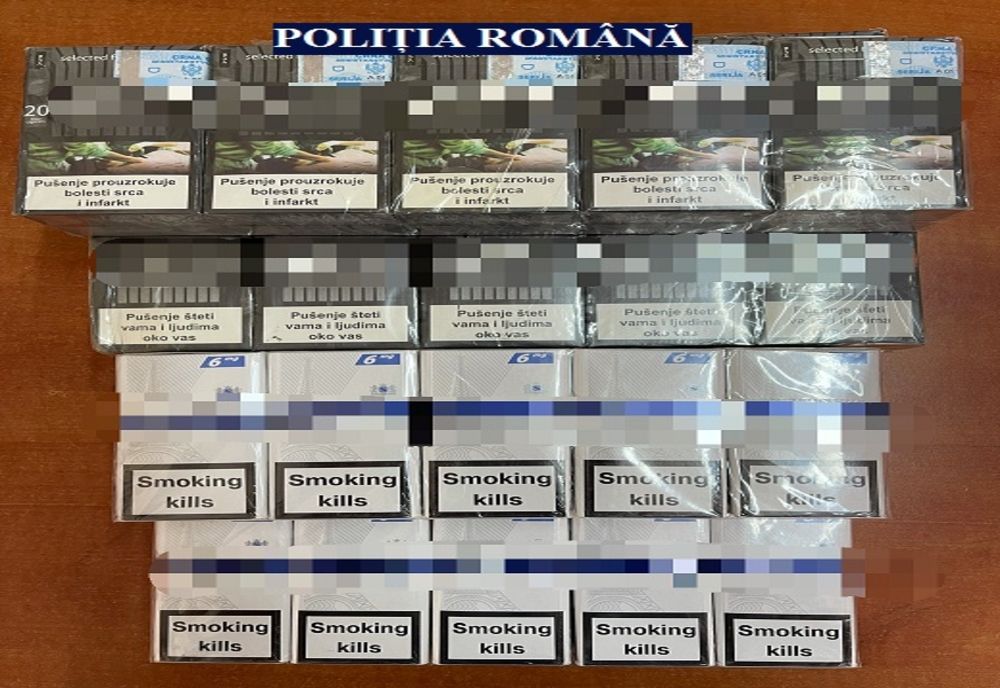 Țigări de contrabandă, transportate în mașină