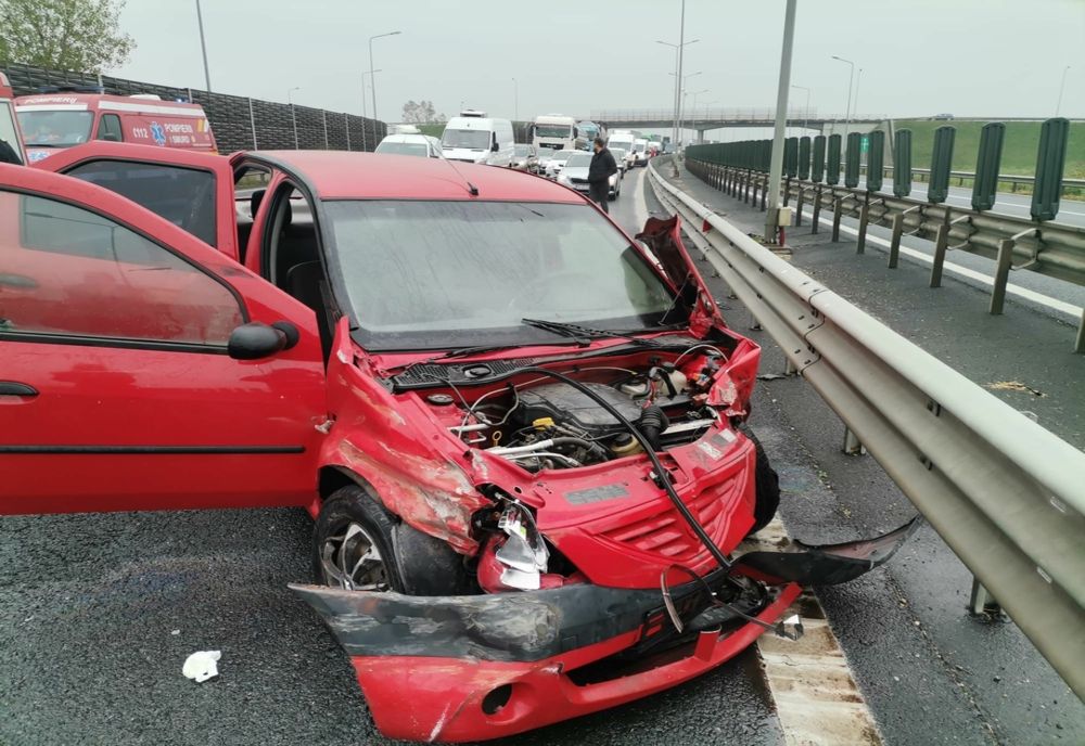 Accident rutier la ieșirea de pe A1 spre localitatea Zădăreni