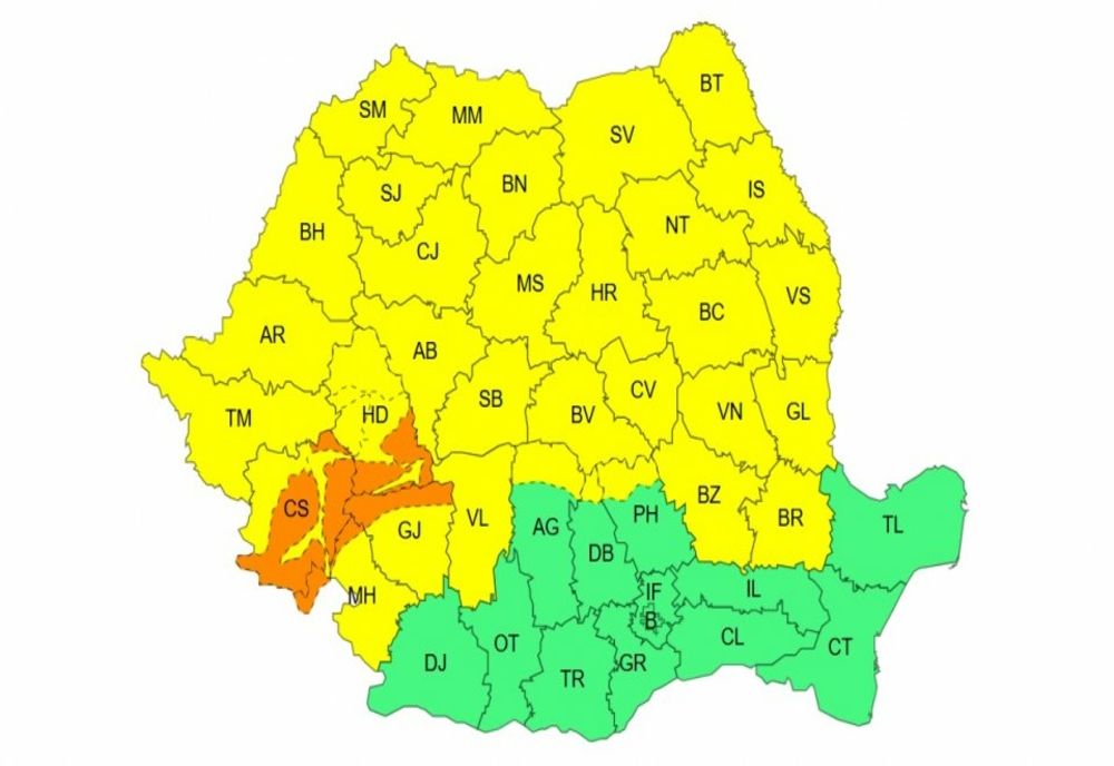 ANM: Coduri portocaliu și galben de ninsori, lapoviță, ploi și viscol
