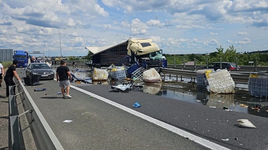 Trafic blocat A1 la Arad