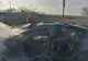 Arad: O mașină BMW a ars complet pe un drum din Arad