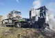 Arad: AUDIO FOTO Un TIR, care transporta cabina unui alt TIR, a luat foc pe DN69, în Arad. Ce spun pompierii