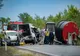 Un microbuz înmatriculat în România, un tractor agricol şi un camion s-au ciocnit în Ungaria
