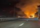 TIR în flăcări, pe autostradă
