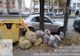 Colectarea selectivă, la control: saci cu resturi vegetale, abandonați lângă tomberoane